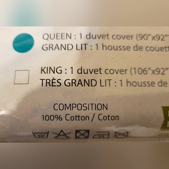 Gouchee Design Tel Aviv Cotton Reversible 3-Piece Duvet Cover Set - size Queen - Picture 9 of 9